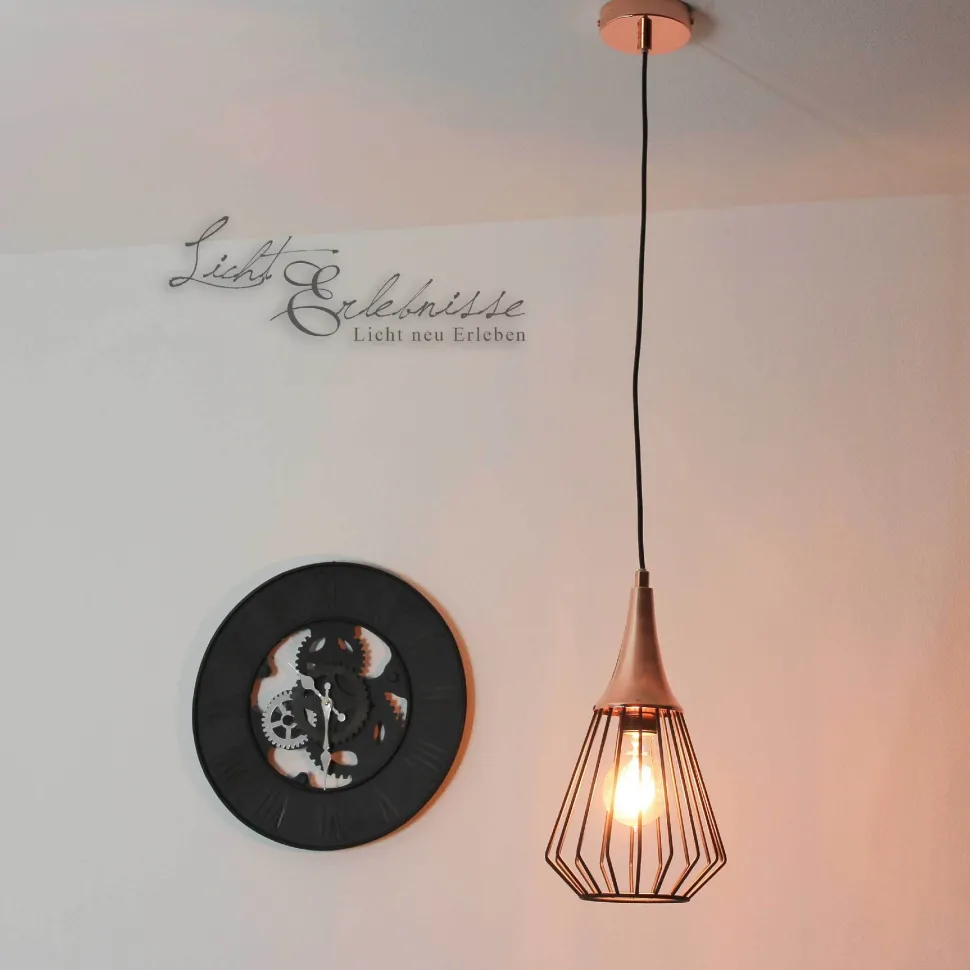 Hängeleuchte in Kupfer