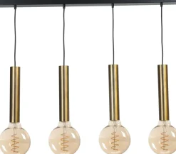 Hängeleuchte in Messing Schwarz Metall für E27