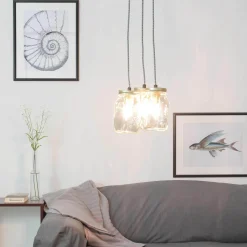 Hängeleuchte JARS in Messing 3-flmg