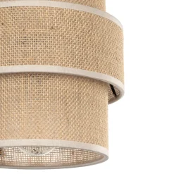 Hängeleuchte Jute Metall Ø 20 cm E27 Boho Design GREET