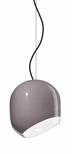 Hängeleuchte Keramik E27 H: max. 150 cm Grau rund Retro