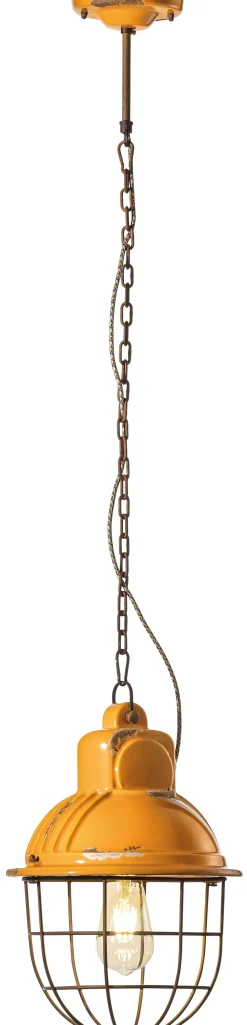 Hängeleuchte Keramik Handarbeit E27 rund D: 26 cm