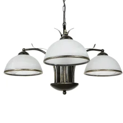 Hängeleuchte KORFU in Messing Antik 3-flmg