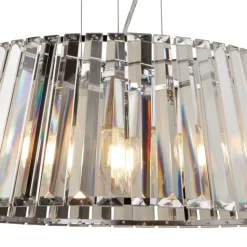 Hängeleuchte Kristall 5x E14 Ø 47 cm rund Jugendstil