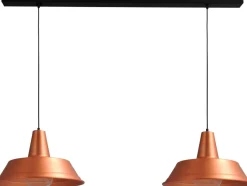 Hängeleuchte Kupfer 2xE27 L:130cm Ø45cm Loft PRATO