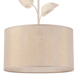 Hängeleuchte Landhaus Stoff Metall in Gold E27 Ø 35 cm