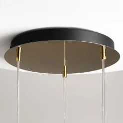 Hängeleuchte LED Metall Rauchglas B: 38 cm 4000 lm INA