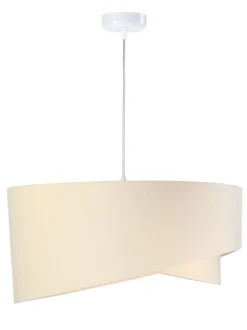 Hängeleuchte MADAN Creme Weiß rund Ø50cm