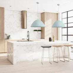 Hängeleuchte Metall Ø 50 cm H: max. 170 cm E27 Mint Grün