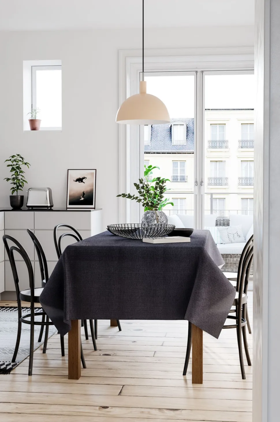 Hängeleuchte Metall Ø 38 cm rund H: max. 120 cm Beige E27