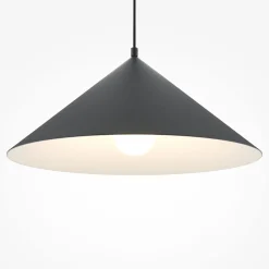 Hängeleuchte Metall Ø 35 cm rund H: max. 318 cm Schwarz