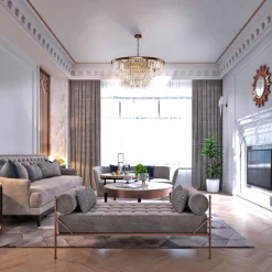 Hängeleuchte Metall Glas Ø 80 cm rund H: max. 127 cm