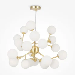 Hängeleuchte Metall Glas 65 cm breit H: max. 146,5 cm