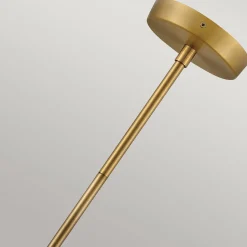 Hängeleuchte Metall Glas D: 33 cm H: max. 140,4 cm in Messing