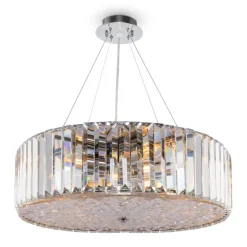 Hängeleuchte Metall Glas E27 D: 53 cm H: max. 89,4 cm