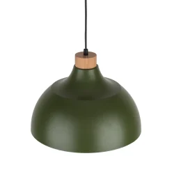 Hängeleuchte Metall Grün Retro Ø 34 cm verstellbar E27