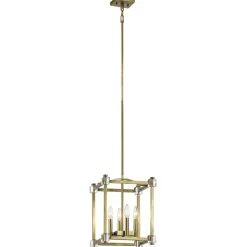 Hängeleuchte Metall in Messing verstellbar DOMIDI