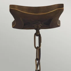 Hängeleuchte Metall in Messing antik Vintage NADICIA