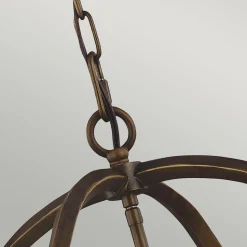 Hängeleuchte Metall in Messing antik Vintage NADICIA