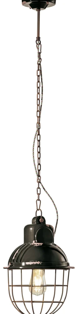 Hängeleuchte Metall Keramik E27 Ø 26 cm H: max. 115 cm