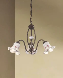 Hängeleuchte Metall Keramik E14 3-flammig Landhaus