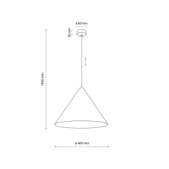 Hängeleuchte Metall Mint Ø 50 cm H: max 170 cm groß E27 Retro
