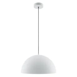 Hängeleuchte Metall rund D: 35 cm H: max. 320 cm Weiß