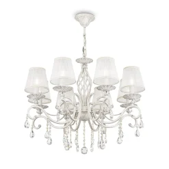 Hängeleuchte Metall Stoff 72 cm breit H: max. 119 cm