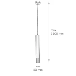 Hängeleuchte Metall Zylinder Schwarz Gold Modern GU10