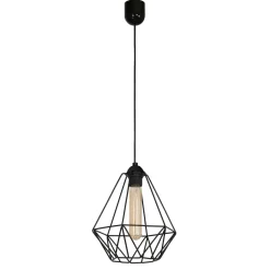 Hängeleuchte mit Schirm Metall Schwarz geometrisch