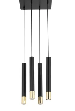 Hängeleuchte Modern Esstisch Metall Schwarz Gold