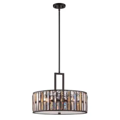 Hängeleuchte PRISM Bronze Ø54cm Jugendstil Lampe