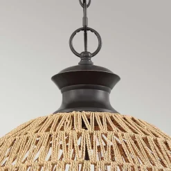 Hängeleuchte rund Ø 46,5 cm H: max. 251,4 cm Seil Schirm