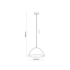 Hängeleuchte rund Ø 33,5 cm Metall Schwarz E27