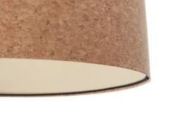 Hängeleuchte rund Ø 50 cm Modern Kork Natur Schwarz E27