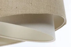 Hängeleuchte rund Ø 50 cm Stoff Natur Creme E27 Boho