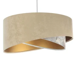 Hängeleuchte rund D: 50 cm E27 Stoff Velours Optik