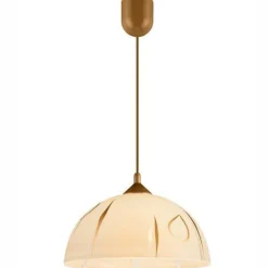 Hängeleuchte Rund Gold Retro Esstisch Glas Lampe
