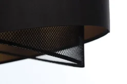 Hängeleuchte Satin Netz Ø 50 cm E27 rund Schwarz Gold