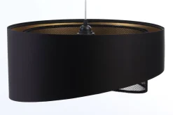 Hängeleuchte Satin Netz Ø 50 cm E27 rund Schwarz Gold