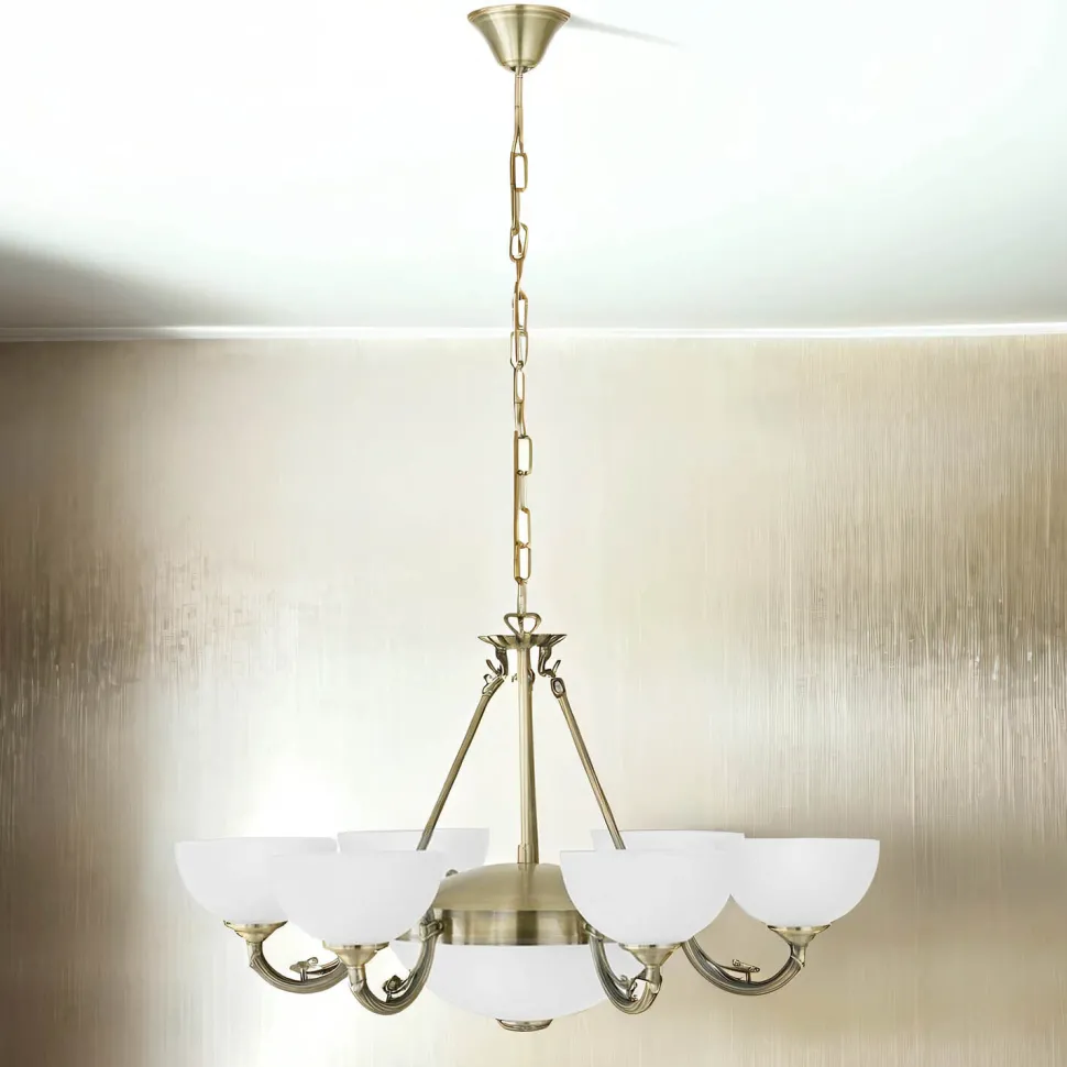 Hängeleuchte Savoy Weiß Ø74cm 6-Flmg