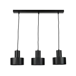 Hängeleuchte Schwarz breiter Schirm Retro 3 flmg