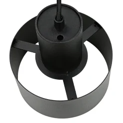 Hängeleuchte Schwarz breiter Schirm Retro