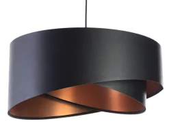 Hängeleuchte Schwarz Kupfer Ø 50 cm Latex E27 rund