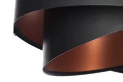 Hängeleuchte Schwarz Kupfer Ø 50 cm Latex E27 rund