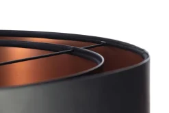 Hängeleuchte Schwarz Kupfer Ø 50 cm Latex E27 rund