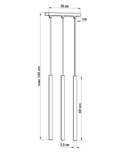 Hängeleuchte Schwarz Metall 3-flammig G9 PETERA Küche