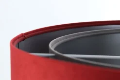 Hängeleuchte Stoff Ø 50 cm Rot-Braun Grau Silber Velours Optik