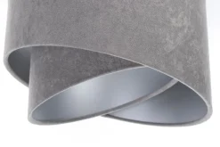 Hängeleuchte Stoff 3-flammig E27 in Weiß Grau Silber