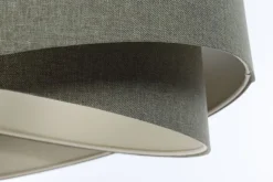 Hängeleuchte Stoff Grün E27 rund D: 50 cm Modern INGRAM